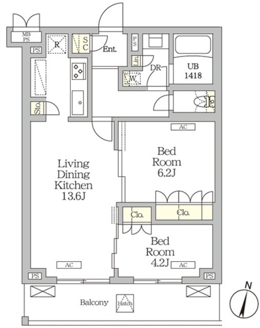 ミレーネ滝野川の間取図