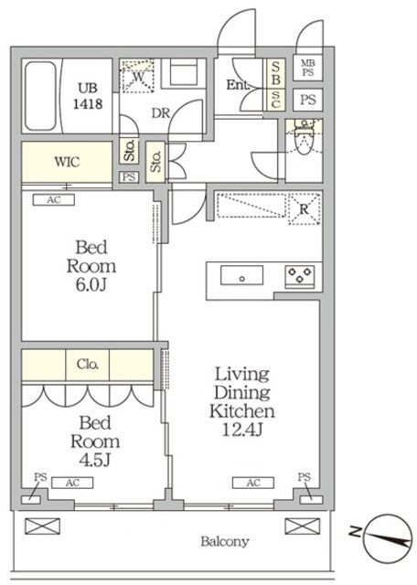 ミレーネ滝野川の間取図