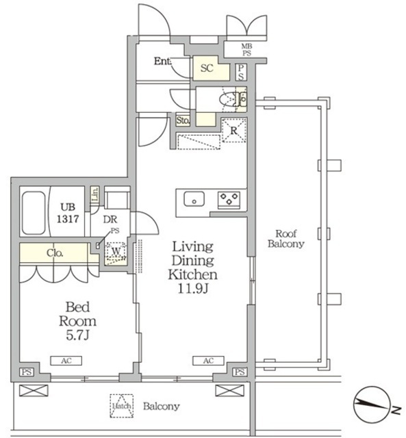 ミレーネ滝野川の間取図