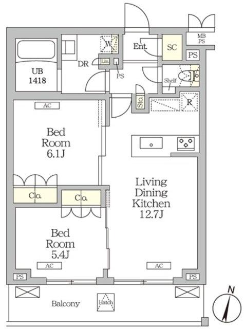 ミレーネ滝野川の間取図