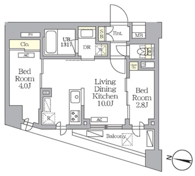 ＮＯＧＡＴＡ　ＲＥＳＩＤＥＮＣＥの間取図