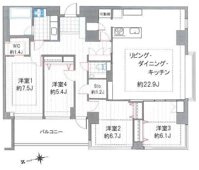 グランディオール芦花の間取図