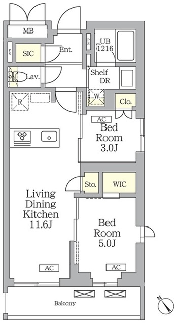 グランパーク千駄ヶ谷レジデンスの間取図