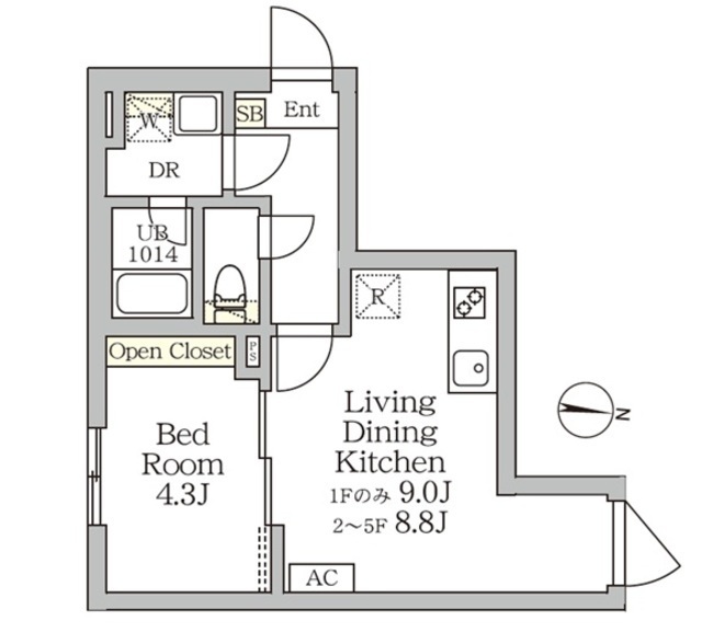 Ａｇｌａｉａ　新宿西落合の間取図