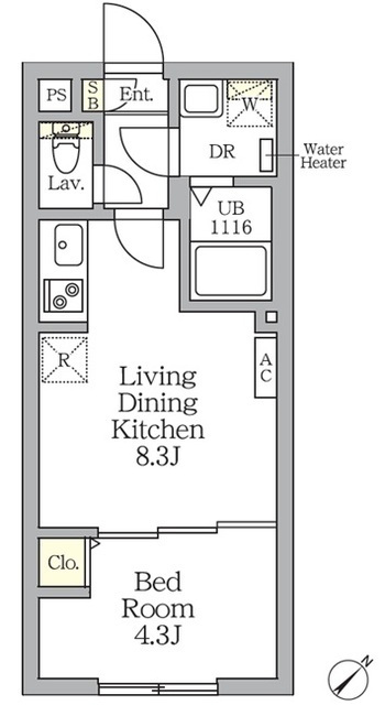 Ａｇｌａｉａ　新宿横寺町の間取図
