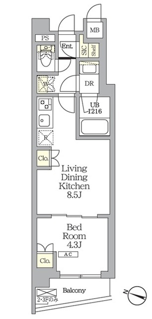 ＡＩＦＬＡＴ明大前の間取図