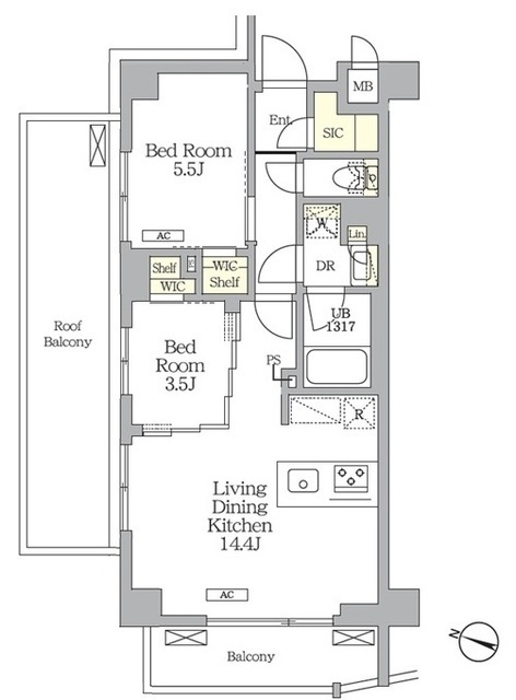 ＡＩＦＬＡＴ明大前の間取図