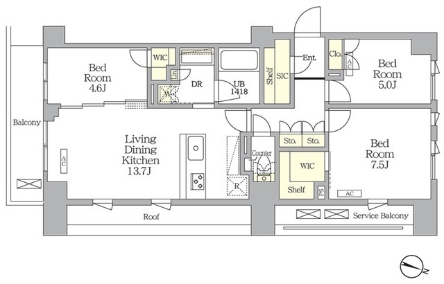 ＡＩＦＬＡＴ明大前の間取図
