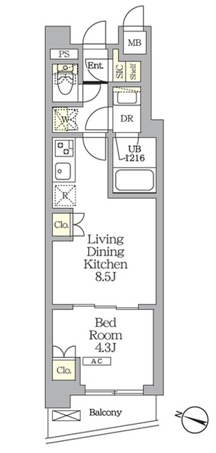 ＡＩＦＬＡＴ明大前の間取図