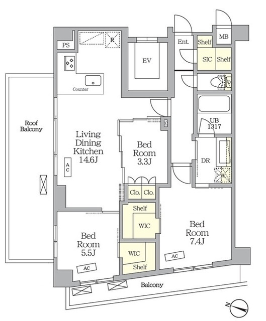 ＡＩＦＬＡＴ明大前の間取図