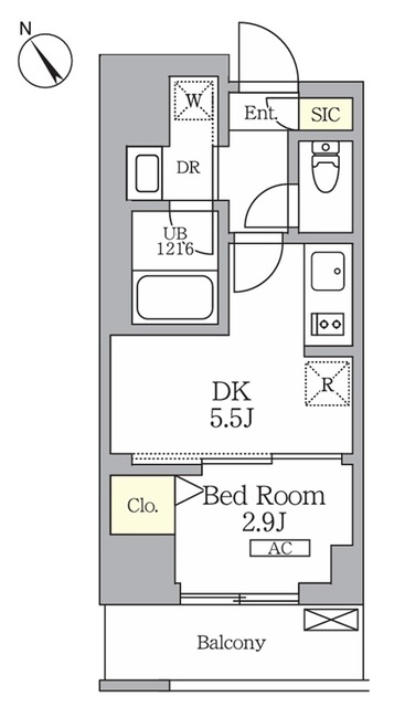 ジオエント横浜関内の間取図