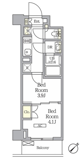 ラティエラ武蔵小山レジデンスの間取図