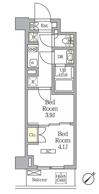 ラティエラ武蔵小山レジデンスの間取図
