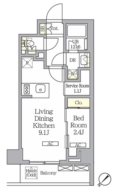 ラティエラ武蔵小山レジデンスの間取図