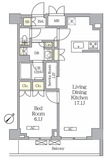 ラティエラ武蔵小山レジデンスの間取図