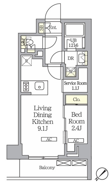 ラティエラ武蔵小山レジデンスの間取図