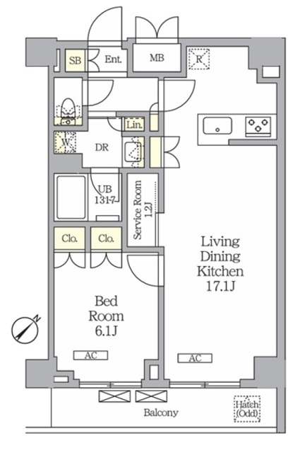 ラティエラ武蔵小山レジデンスの間取図