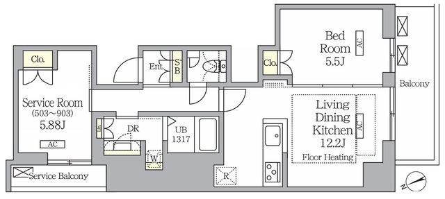ヴェント四谷物件間取図
