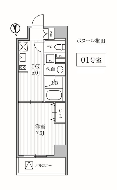 ボヌール梅田の間取図