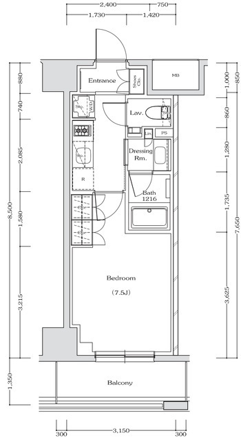 ザ・パークハビオ江坂公園の間取図