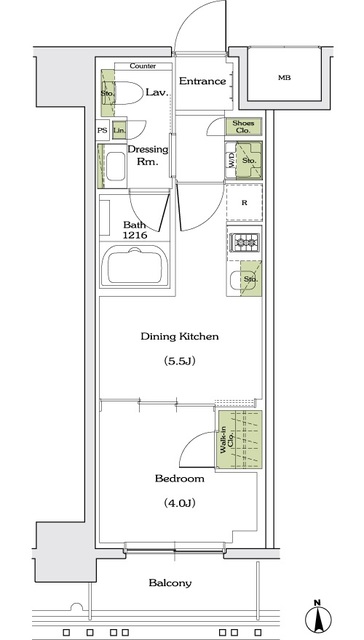 ザ・パークハビオ同心の間取図