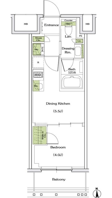 ザ・パークハビオ同心の間取図
