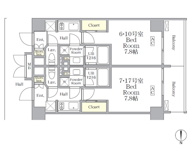ＴＨＥ　ＭＵＴＵＡＬ　江坂の間取図