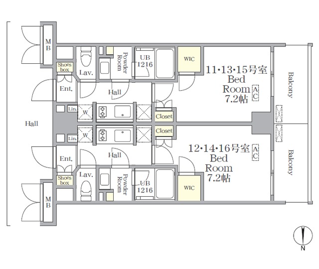 ＴＨＥ　ＭＵＴＵＡＬ　江坂の間取図