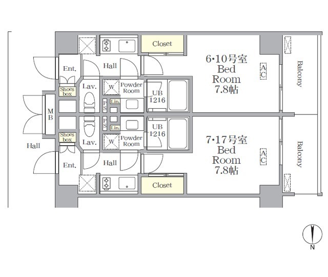 ＴＨＥ　ＭＵＴＵＡＬ　江坂の間取図