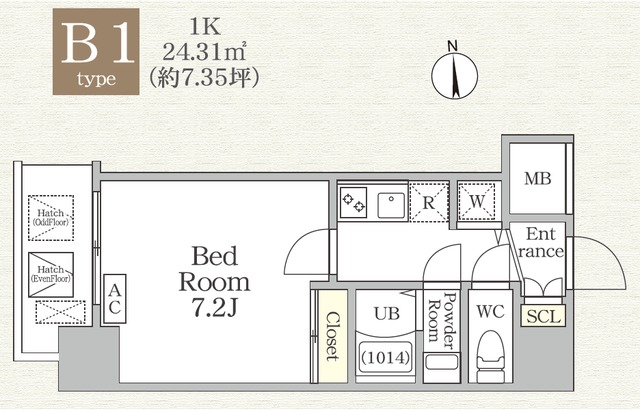 アドバンス大阪城ベレッツァの間取図