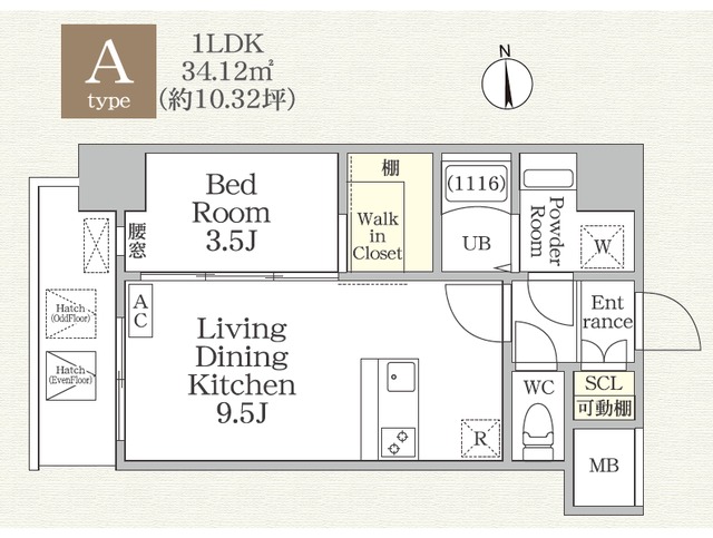 アドバンス大阪城ベレッツァの間取図