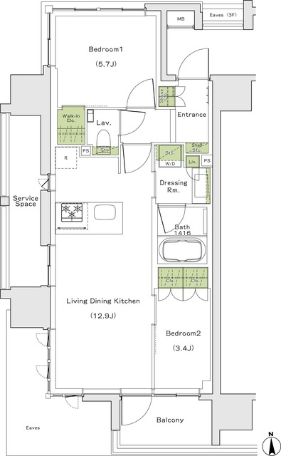 ザ・パークハビオ都島フロントの間取図