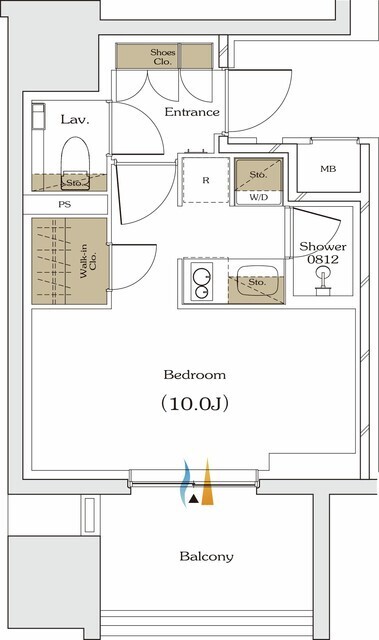 ザ・パークハビオ谷町六丁目クロスの間取図