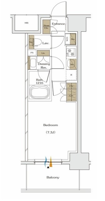 ザ・パークハビオ谷町六丁目テラスの間取図