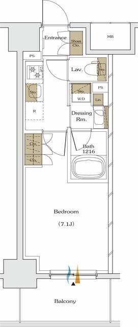 ザ・パークハビオ谷町六丁目テラスの間取図