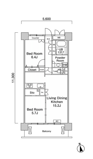 ミオーラ高槻の間取図