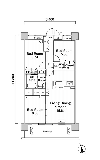 ミオーラ高槻の間取図