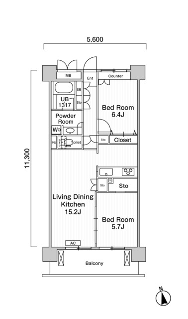 ミオーラ高槻の間取図