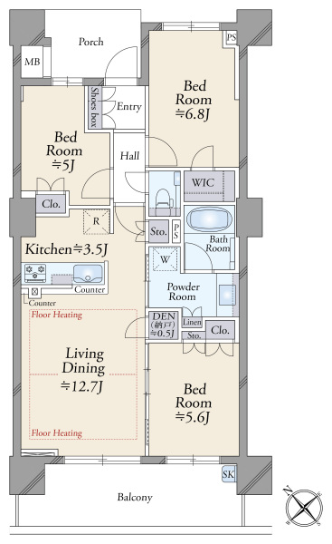 検見川浜レジデンスの間取図