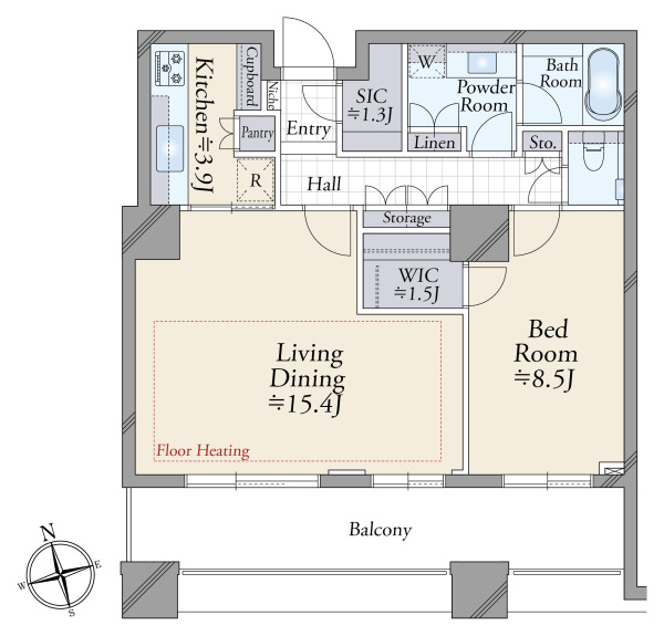 パークコート麻布十番の間取図