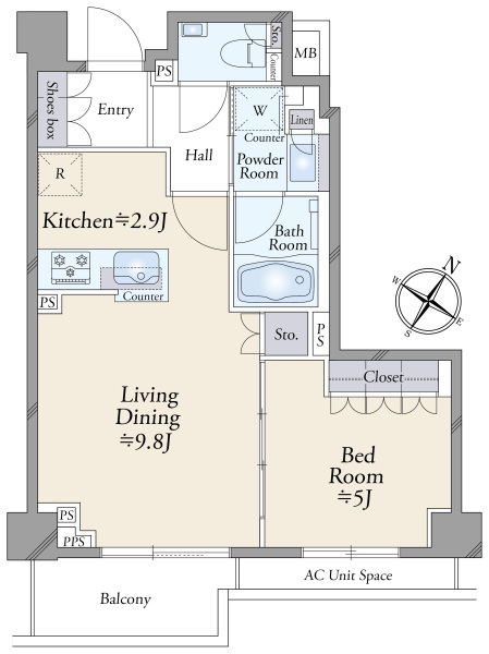 グランスイート三軒茶屋レジデンスの間取図