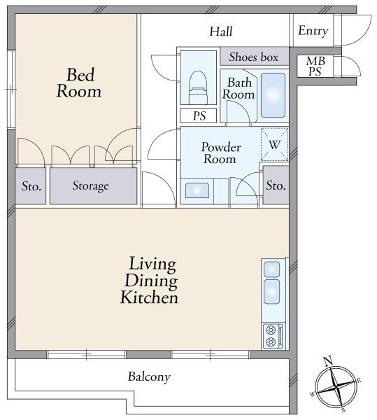 ライオンズマンション新宿原町の間取図