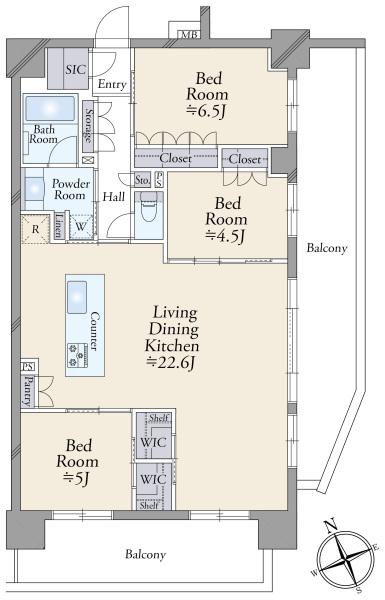 サンクレイドル八千代中央レジデンスの間取図