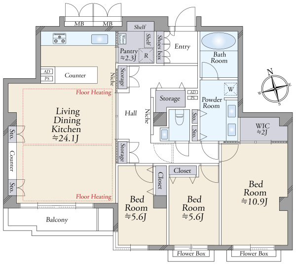 代々木パーク・マンションの間取図