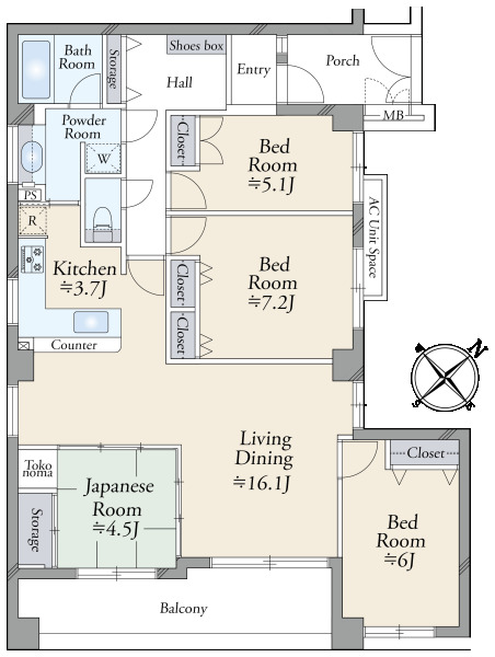 ライツ鶴見ガーデンヒルズの間取図