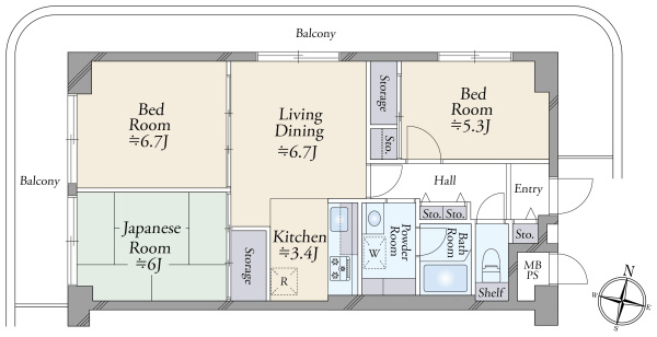 ニューライフマンション木場の間取図