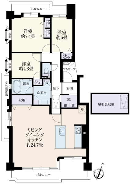 パークシティ新川崎・東３番街の間取図