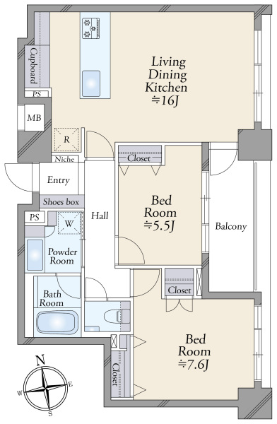 ファミールグラン西麻布パークアヴェニューの間取図