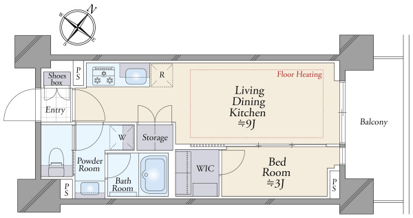 ルフォン東中野三丁目の間取図