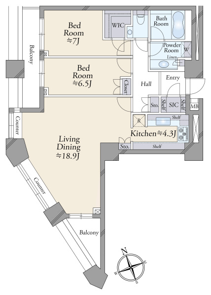 中目黒アトラスタワーの間取図